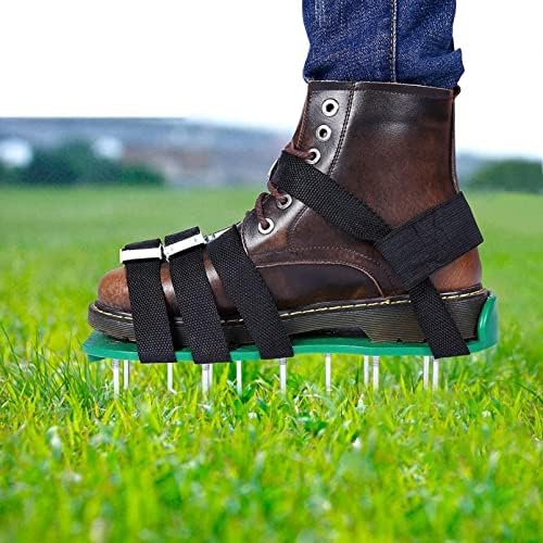 , נעלי אוורור דשא, עם עיצוב רצועה משודרג ואבזם מתכת מונע החלקה סנדלים ממוסמרים כבדים לאוורור הדשא או החצר שלך
