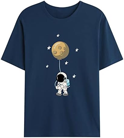 חולצת אופנה של 2023 גברים אסטרונאוט מחזיק פלנט בלונים