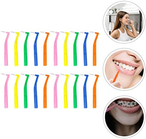 מברשות חוט של 20 יחידות מרפא מברשות מברשות בינוניות שיניים שיניים רכות קוטפות שיניים חוט דנטלי מברשת מילוי שיניים חוט