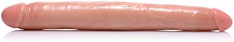 סקספלש דונג כפול ריאליסטי, בשר, אורך 17.5 קוטר x 2.5