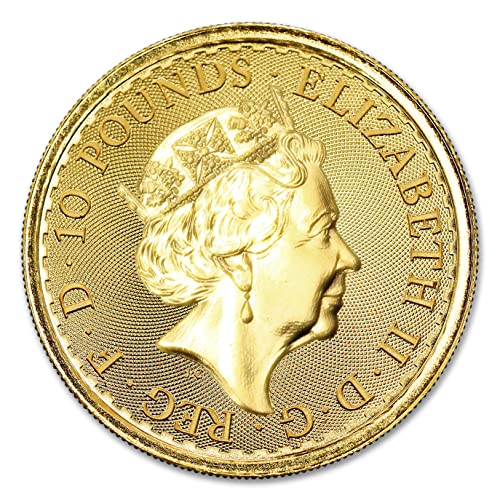 2023 1/10 OZ מטבע בריטניה בריטניה בריטית על ידי המנטה המלכותית המבריקה ללא מחזור עם תעודת אותנטיות 10 £ BU