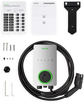 Autel Home Home Smart Smart Retharg Charger עד 50AMP, 240V, תחנת טעינה לרכב מקורה/חיצוני עם EVSE, Wi-Fi ו- Bluetooth,