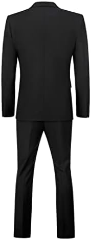 חליפות לגברים דקיקים מתאימים חליפת טוקסידו לגברים לגברים 2 חלקים עם חליפת שיבה הביתה ז'קט בלייזר ＆ מכנסיים מוגדרים