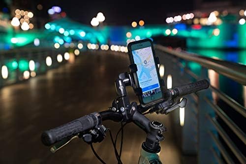 מחזיק טלפונים סלולריים אוניברסליים של Clamptastick להתקנה במראה אחורית התואמת למכשירי iOS ניידים, GPS של אנדרואיד