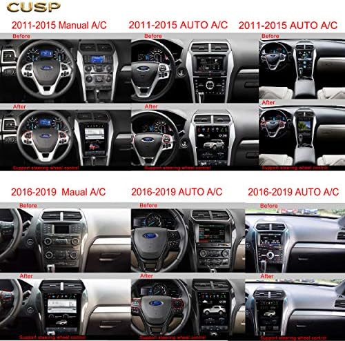 CUSP CUSP סטריאו רדיו GPS ניווט עבור פורד אקספלורר 2011-2019 אנדרואיד רכב רכב הפעלה 12.1 אינץ