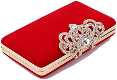 נשים יום מצמד יהלומים דש בצורת קטיפה אופנה ערב שקיות כתף שרשרת מחזיק כלה ארנק