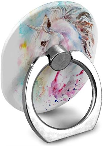 מחזיק טבעת חד קרן צבעי מים בצבעי ענן טבעת טבעת טלפון סלולרי מתכוונן מחזיק אצבעות טלפון 360 מעלות לאייפד, קינדל,