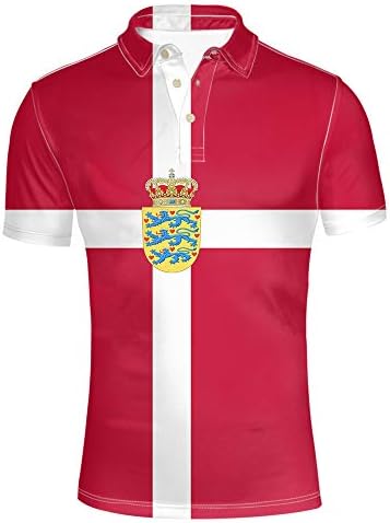 היתרון של צ'ינין ביצועים של גולף פולו מוצק חולצת הוואי סמל דנמרק סמל לאומי
